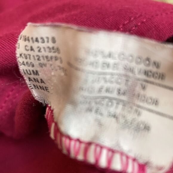 Hanes cotton long sleeve tee shirt color berry - Picture 3 of 4